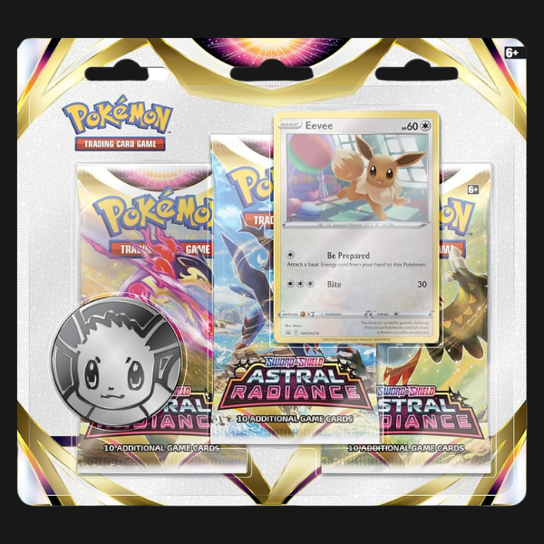 Sword & Shield-Astral Radiance 3-Pack Blister – Eevee or Sylveon